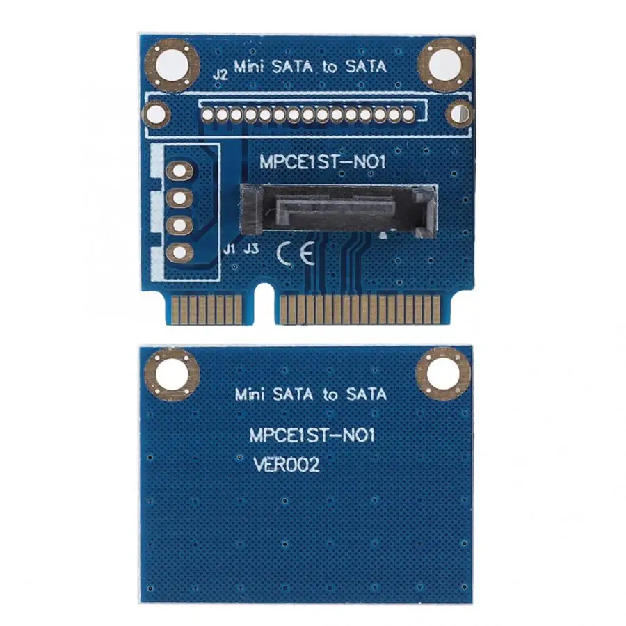 Мини SATA для 7pin Mini PCIe карта расширения mSATA-SATA адаптер синий компьютерный кабель