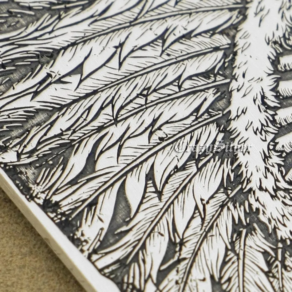 Высокая деталь глубокая гравировка 925 пробы серебряный индийский главный череп