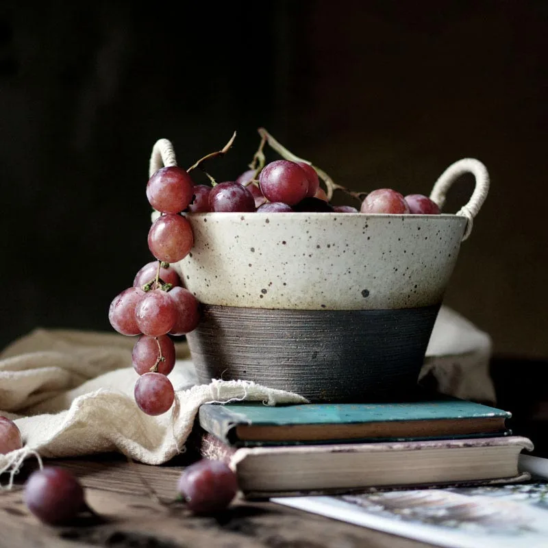 1500 мл японская грубая керамическая чаша винтажная посуда ручной работы большие