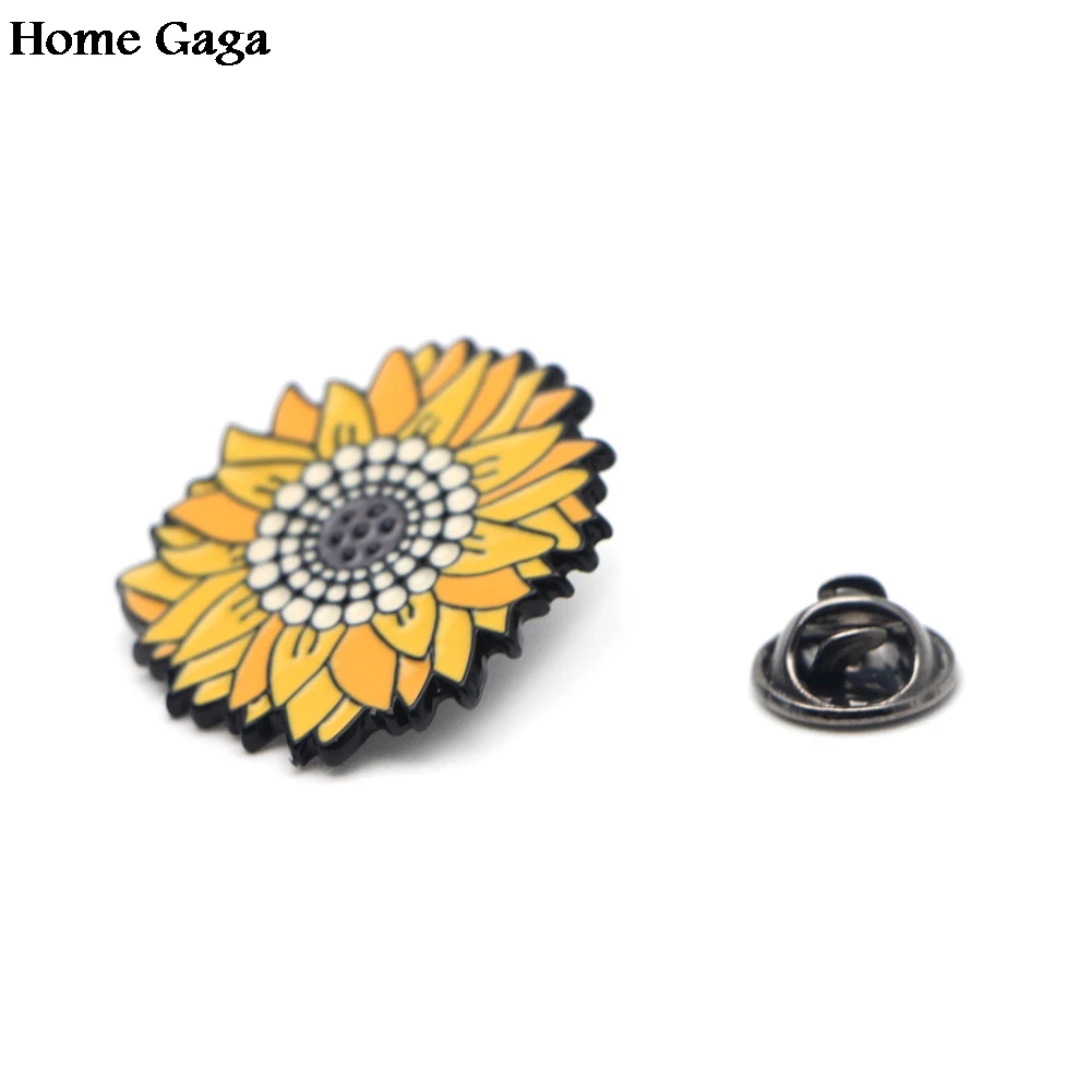 Homegaga Van Gogh подсолнухи цинковые значки для рюкзака одежды металлические броши