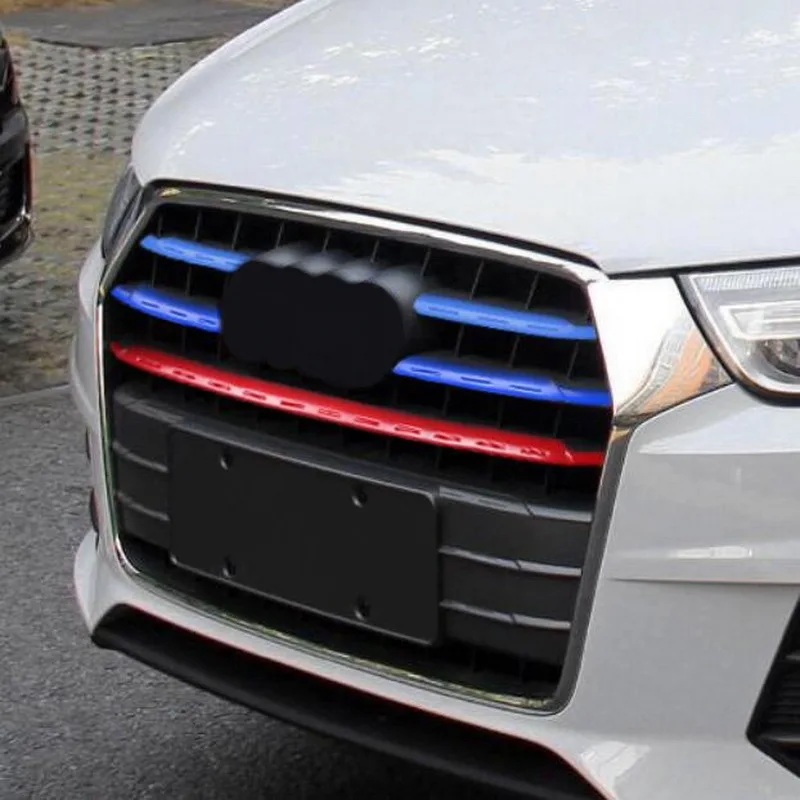 Tonlinker накладка наклейка для AUDI Q3-19 автомобильный Стайлинг 5 шт. ABS внешний 3 цвета гоночная декоративная решетка чехол наклейка
