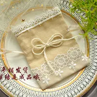 light brown Креативная джутовая льняная Свадебная сумка для конфет и вечерние подарочные сумки персональная лесная коробка конфет Свадебные принадлежности Подарочные Сумки - Цвет: light brown