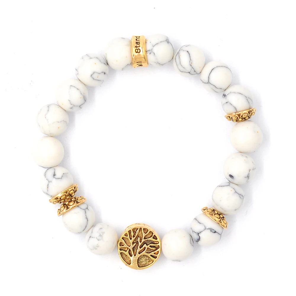 Чешский поп-древо жизни многоцветный Натуральный камень браслет регулируемый