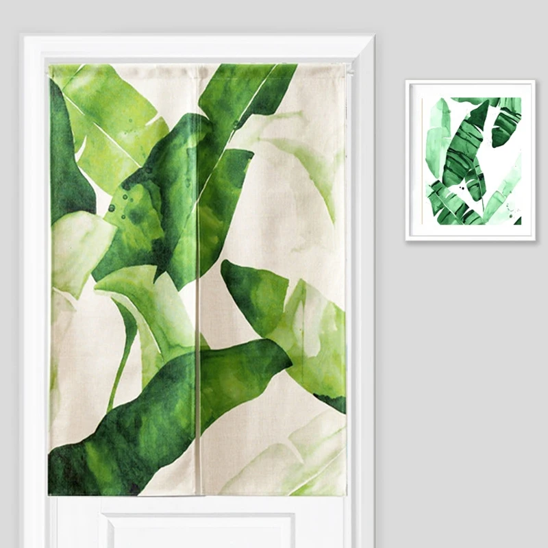 Дверная занавеска С креплением Fuji дверная БАЛДАХИНА с зеленым растительным