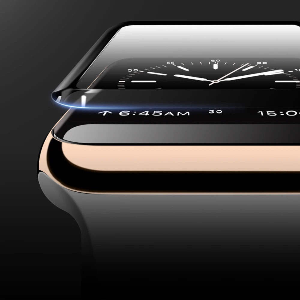 Стальная закаленная пленка для apple watch 42мм 38 мм 3D стекло изогнутая поверхность