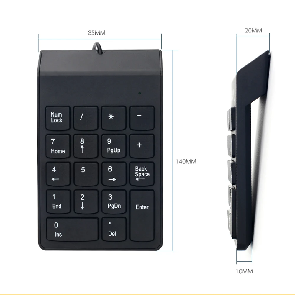 Проводная цифровая usb-клавиатура тонкий мини цифровая клавиатура 18 клавиш для iMac/Mac Pro/MacBook Air/ноутбук Laptop персональный компьютер