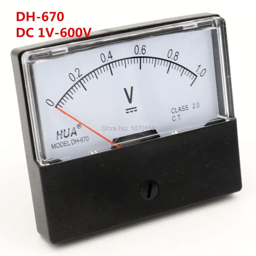 

DH-670 Class 2.5 DH670 DC 1V 3V 5V 10V 15V 30V 50V 75V 100V 150V 250V Dial Analog Panel Volt Voltage Meter Gauge Voltmeter