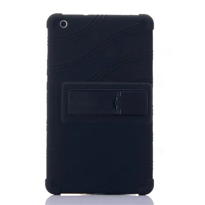 black Мягкий силиконовый чехол-подставка для Xiao mi Pad 4 Plus 10,1, защитный чехол для mi Pad 4 Pad4 Plus 10,1 дюймов+ пленка+ ручка - Цвет: black