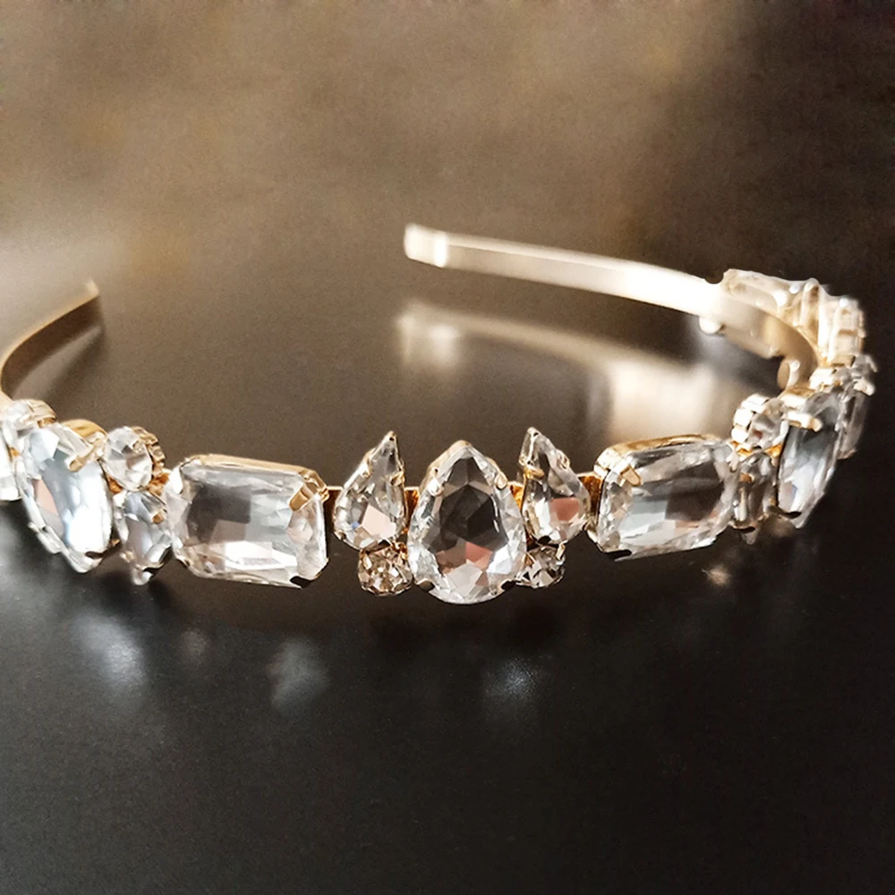 Свадебные Кристальные тиары и короны роскошные повязки на голову свадебные