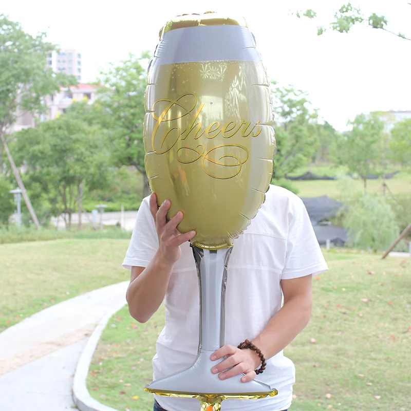 2 шт./пара (1 шт. бокал + 1 винная бутылка) образные шарики из фольги cheers mylar globos для