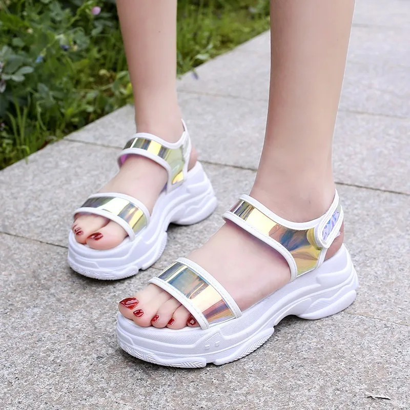 XDA/2019 г. новые женские Босоножки с открытым носком сандалии на танкетке открытая