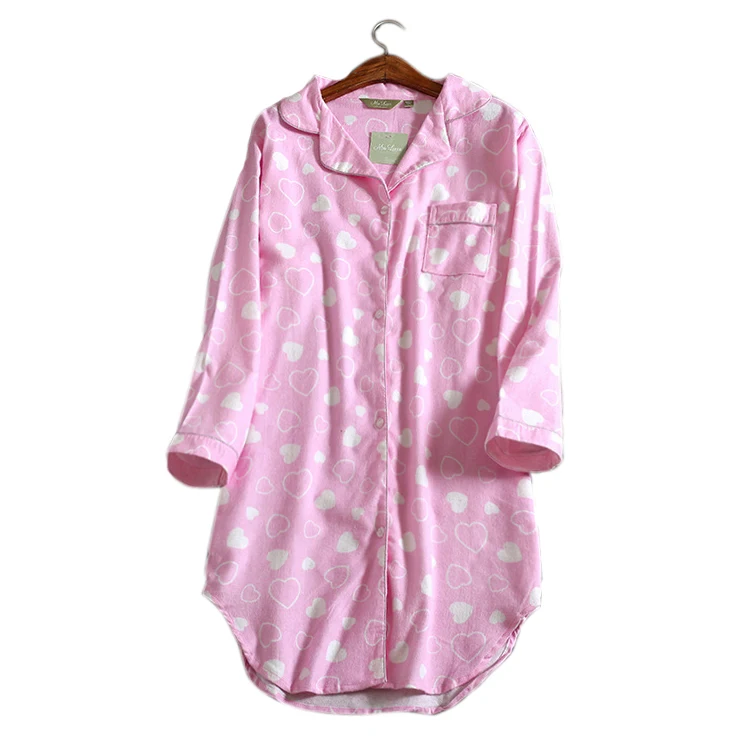 Большие размеры, хлопок, Женская фланелевая Ночная рубашка бойфренда, ночная рубашка, ночная рубашка, розовая клетчатая Пижама с кошкой, ночная рубашка, ночные рубашки