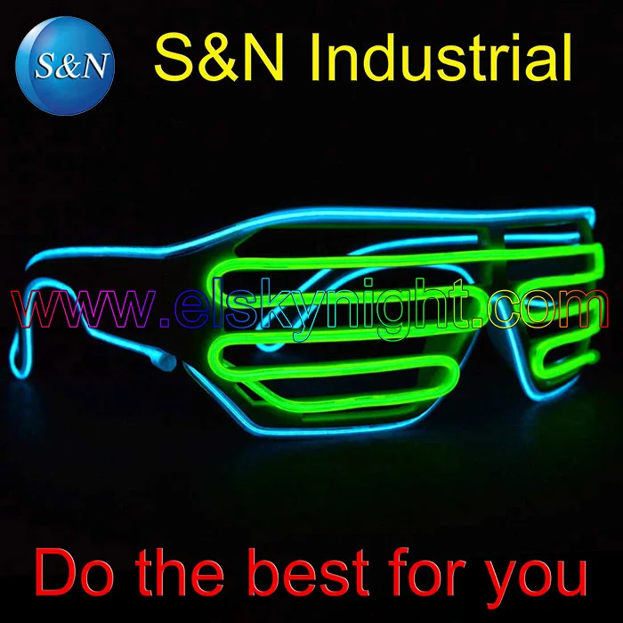 Ледяной синий + зеленый лайм el очки жалюзи затемняющие горящий человек