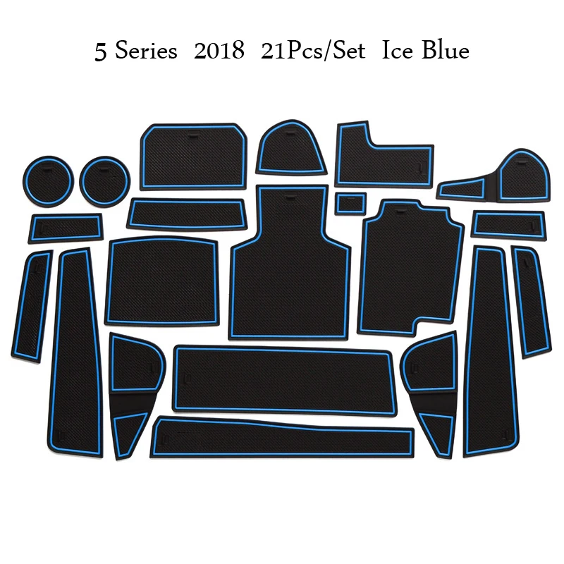 

For BMW 5 Series Rubber Mat Door Mat Anti-Slip Cup Pad Interior Decoration Accessory Styling 2018 Gate Slot Pad