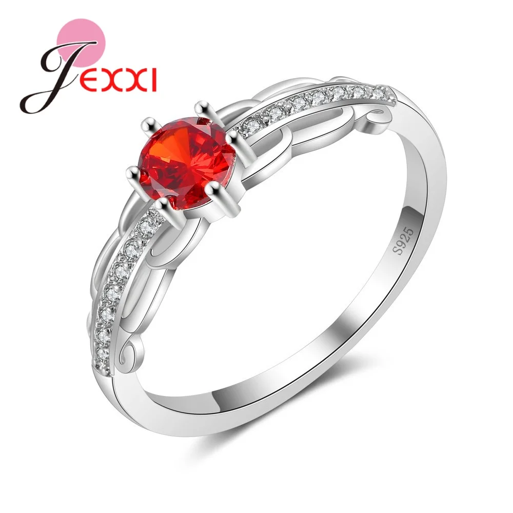 

Silver Jewelry Rings With Austrian Crystal Fashion Bands Engagement Wedding Ring Cubic Zircon Ring Women