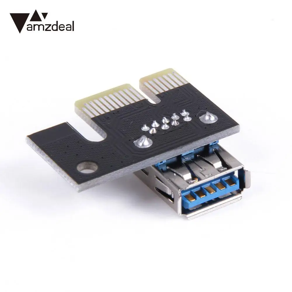 Amzdeal 5 Gbp/S высокая скорость USB 3 0 Плата расширения PCI E 1X до 16X черный BTC и т. Д.