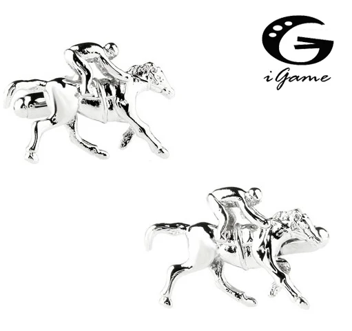 

Запонки iGame розница по Заводской Цене для мужчин, запонки из латуни белого цвета для верховой езды, бесплатная доставка