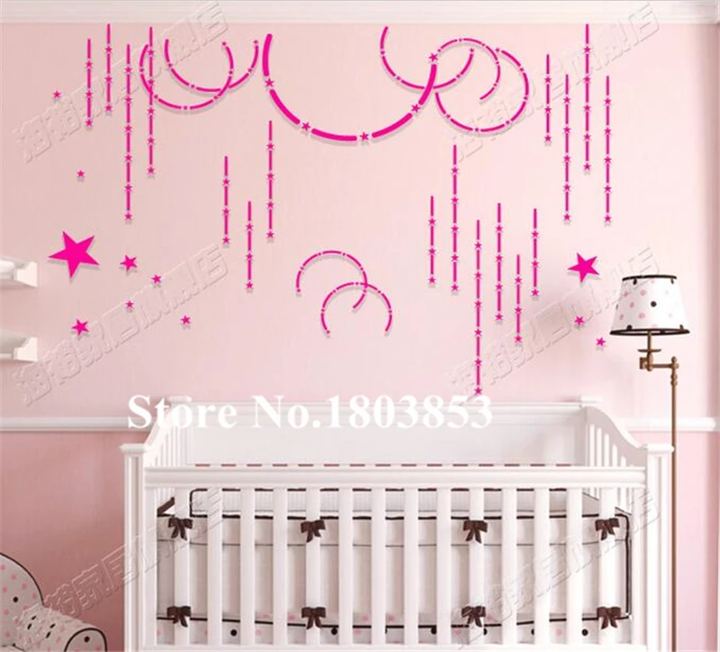 Великолепная Звезда 3d стерео акриловые наклейки на стену гостиной диван ТВ фон