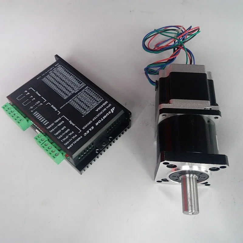 10:1 Соотношение NEMA23 двигатель 2.2NM 320Oz in 3A 4 провода наборы драйверов шаговый с