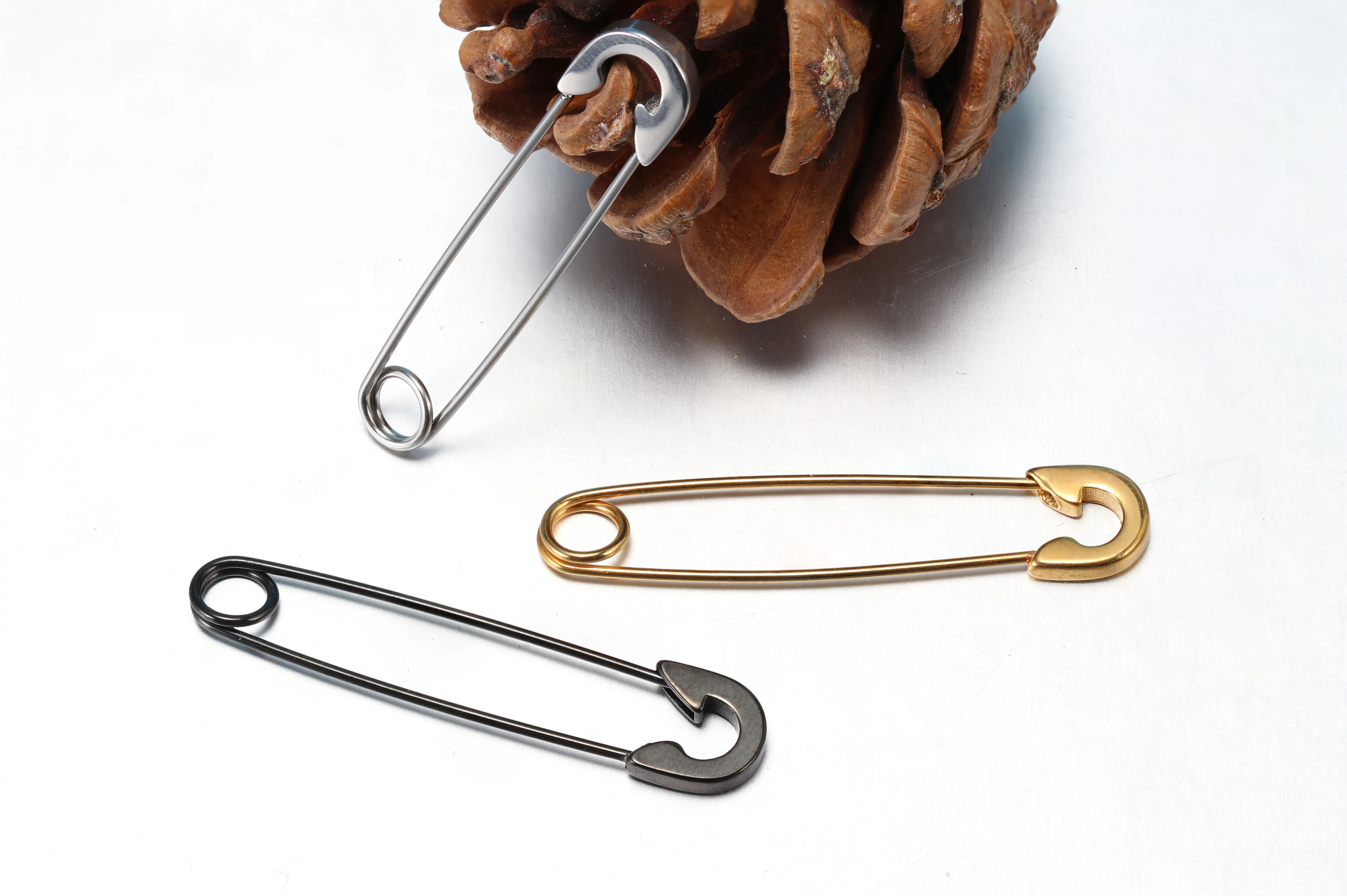 Новый дизайн Безопасность Pin серьги гвоздики Нержавеющая сталь для Для женщин