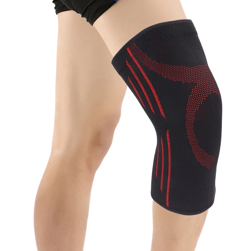 

COYOCO 1 Pair Knee Brace Support Warm for Running Arthritis Meniscus Tear Sports Joint Pain Relief and Injury Recovery Black Red