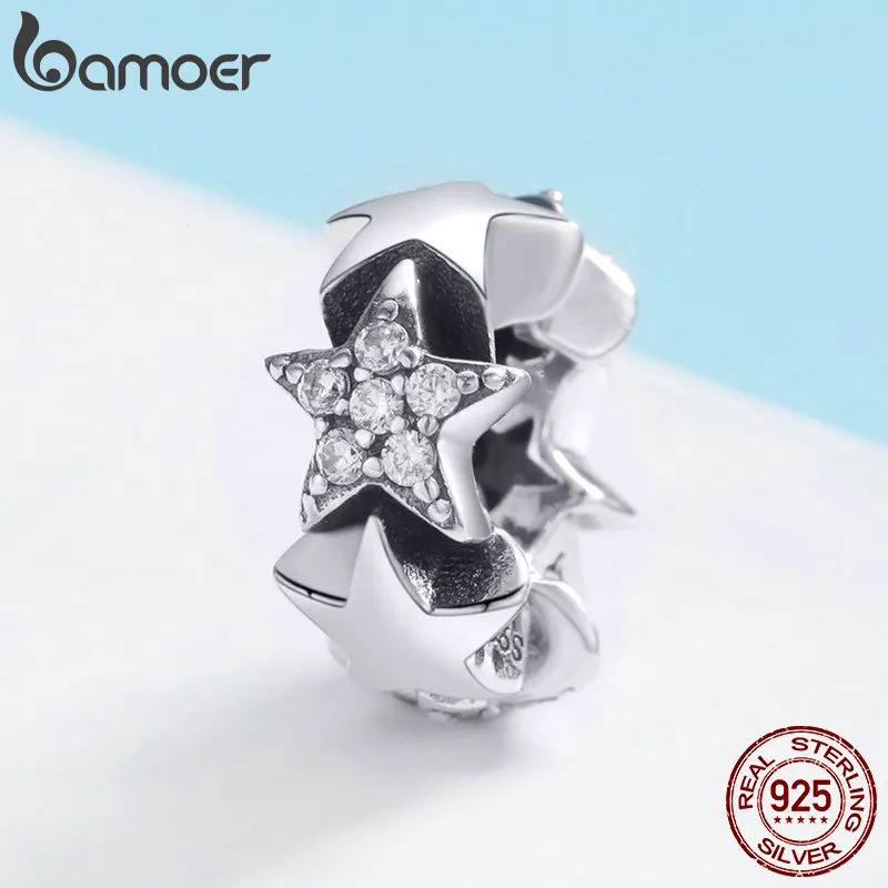 Браслет BAMOER SCC929 из натуральной 925 пробы серебра с четким кубическим цирконием |