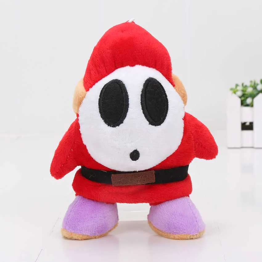 15cm shy guy Классические игровые персонажи Super Mario Bros, плюшевые куклы, 6-25 см, Супер Марио и Луиджи Йоши Марио, производитель, мягкая плюшевая кукла, игрушка - Цвет: 15cm shy guy