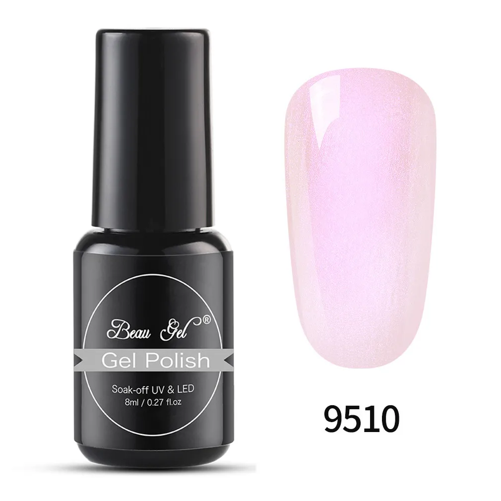 BKJ9510 Beau Gel 8ml Shell Mermaid UV Gel Varnish Pearl Shell UV LED Gel Polish Semi Permanent Hybrid Varnish Soak Off Gel Nail Polish - Цвет: BKJ9510