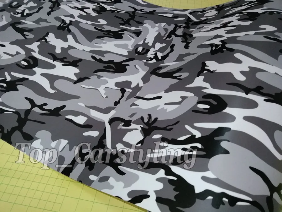 59x19 &quotUbran белоснежная черная серая камуфляжная виниловая пленка для