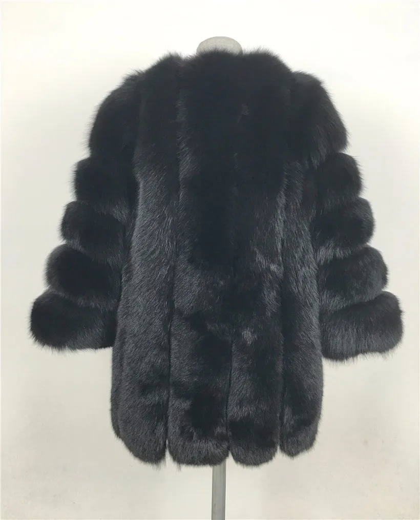 LIYAFUR 10 цветов Длинные натуральная натуральный Толстый синий Лисий Мех животных пальто России S зимние Роскошные пальт