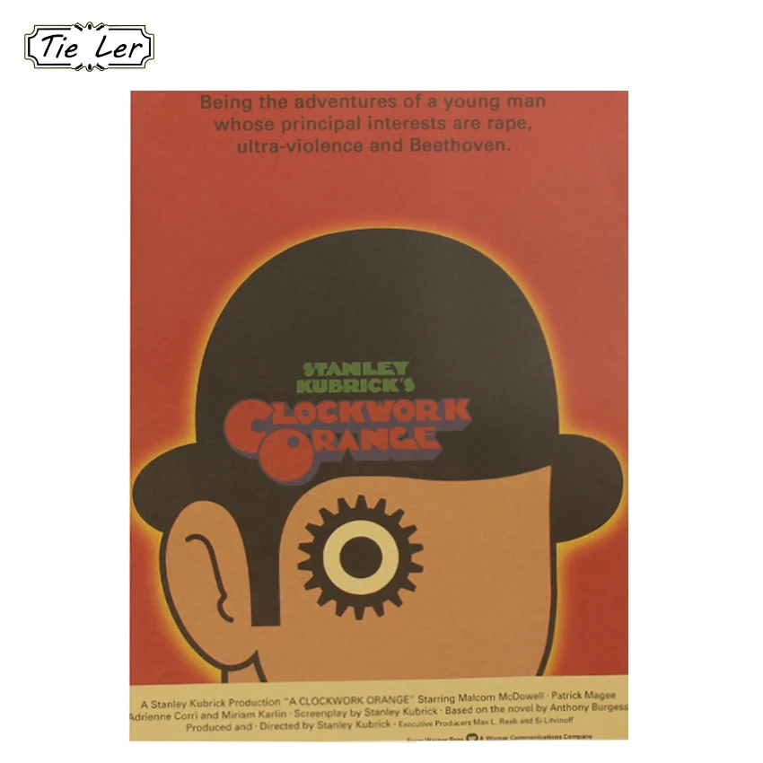 1 шт. настенная наклейка Заводной оранжевый кинопостер настенный художественный