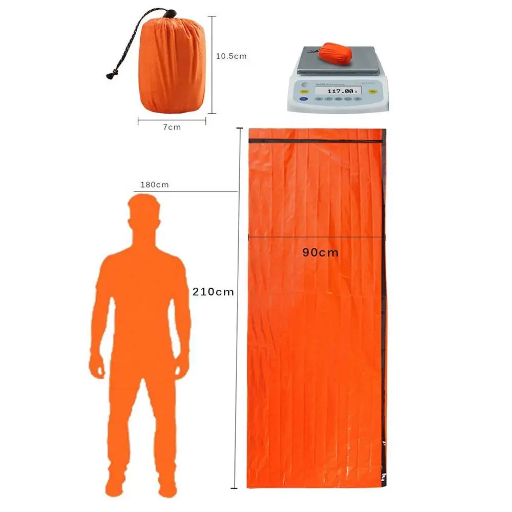 Сверхлегкий аварийный спальный мешок для взрослых водонепроницаемый выживания