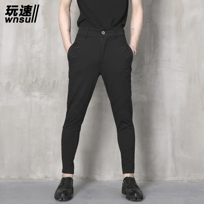 M 6XL! Весна лето 2018 мужские шаровары оригинального дизайна повседневные брюки