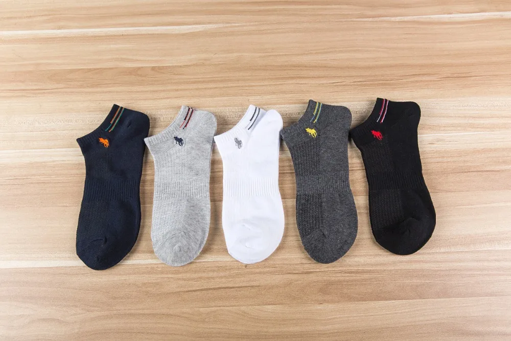 PIER POLO, Брендовые мужские деловые носки, хлопковые носки с вышивкой, Calcetines Hombre, модные повседневные носки, 5 пара/лот