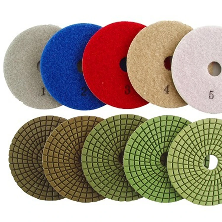 ST17 заводские цены Алмазные абразивные влажные диски для полировки гранита 5 Шаг
