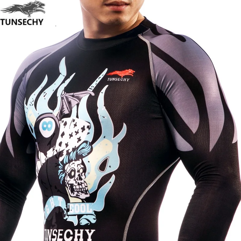 Бренд tunsechy Оригинал Новинка осень зима мужские колготки футболка с длинным