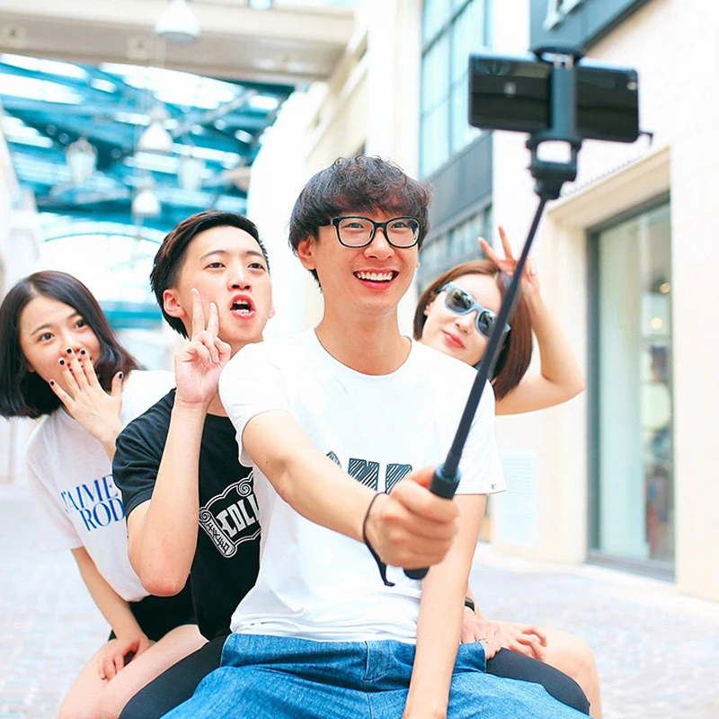 Original Xiaomi Selfie Stick Monopod Wired Remote Selfi Self Extendable Handheld Shutter For Smartphone iPhone | Электроника