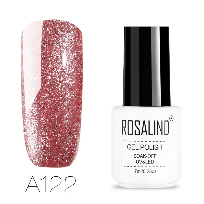 A122 ROSALIND Gel 1S Nail Polish Rose Gold Series Nail Art Manicure Gel Varnish Semi Permanent UV Nail Gel Lacquer - Цвет: A122