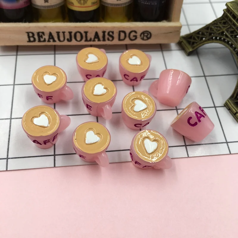 5 шт./лот миниатюрная кофейная чашка из смолы кабошон с плоской задней