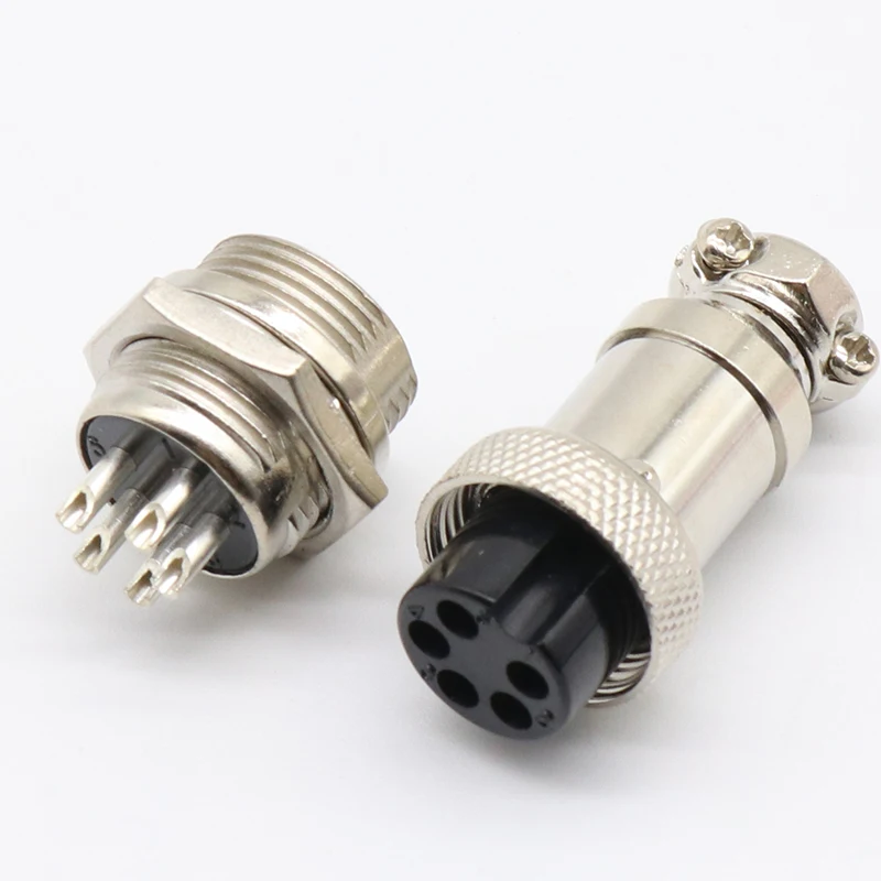 1set GX16 5 Pin Male &amp Female Diameter 16mm Wire Panel Connector L73 Circular Aviation Socket Plug Free Shipping | Обустройство
