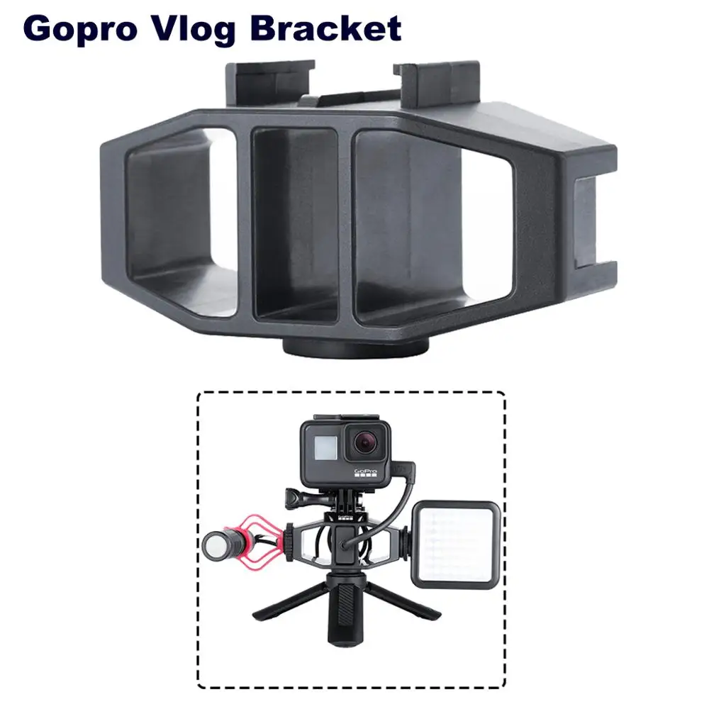 VIJIM GP 1 Gopro Vlog Кронштейн Корпус клетка с двойной холодной обуви к микрофону и