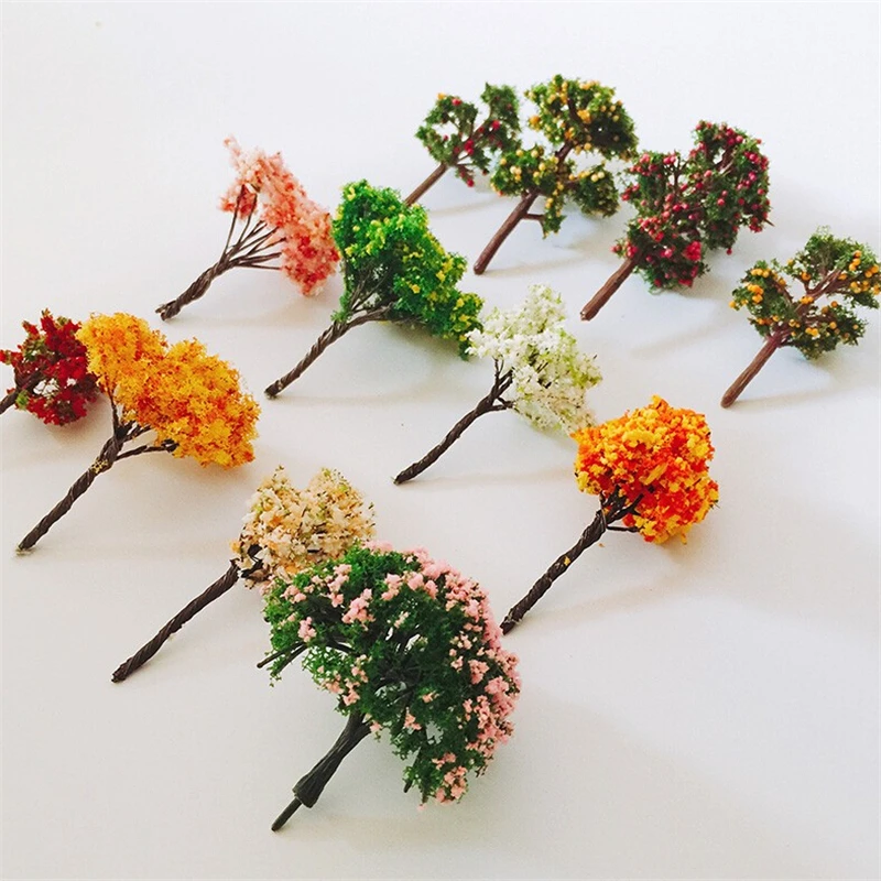 Искусственное дерево 3 шт. желтая миниатюрная Сакура милые маленькие растения