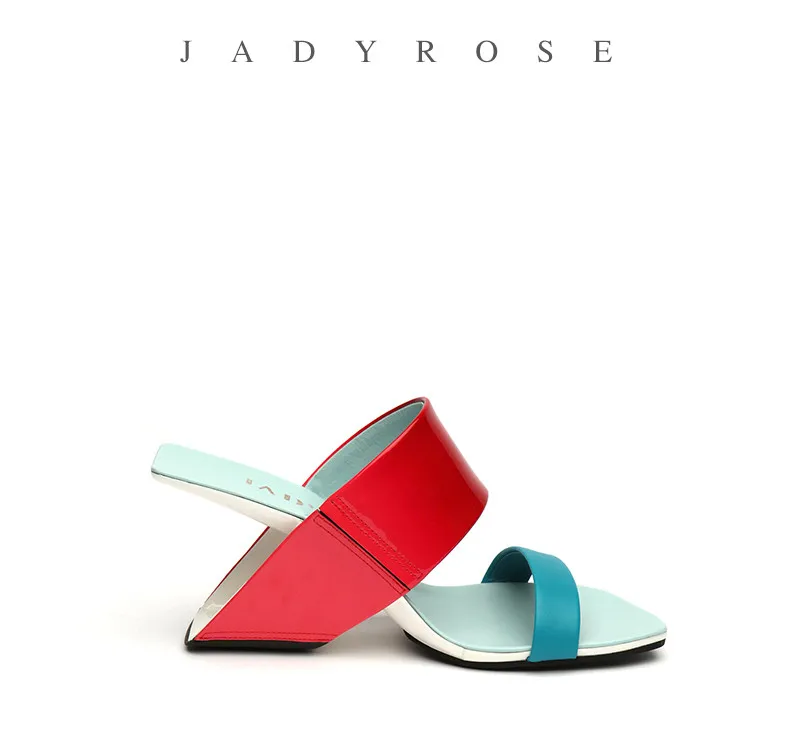 Jady Rose/Новинка года; женские босоножки на необычном каблуке-шпильке; летние шлепанцы на высоком каблуке; сандалии-гладиаторы; обувь на танкетке; женские пляжные шлепанцы