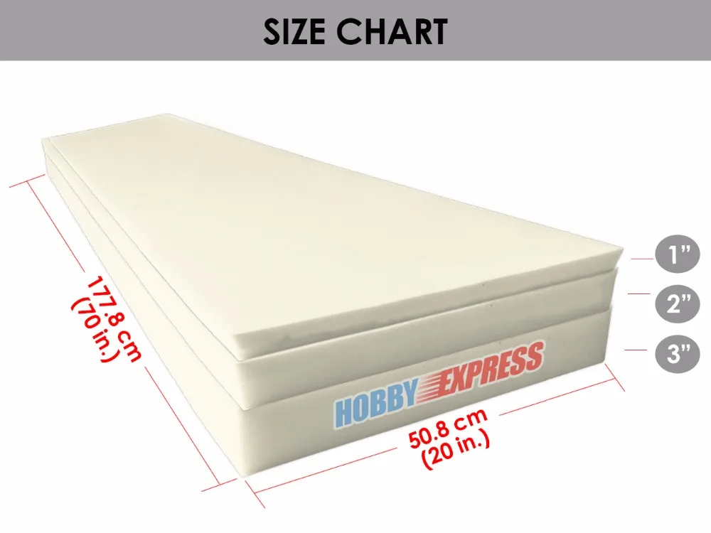 Arrowzoom Премиум обивка пены лист стул подушка прокладка на замену 20 &quotx 70&quot 3