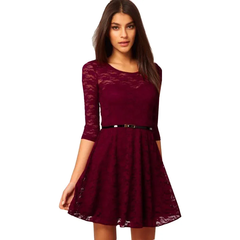 Женские летние платья 2021 Европейское и американское кружевное Плиссированное