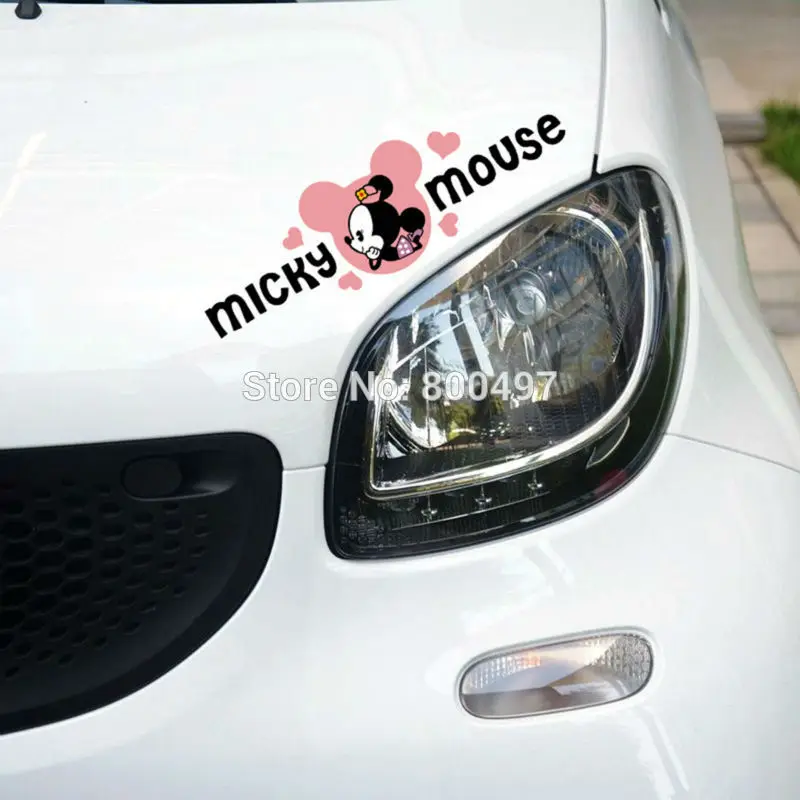 Новый Дизайн забавные Микки Мышь Творческий авто наклейка мультфильм автомобиль