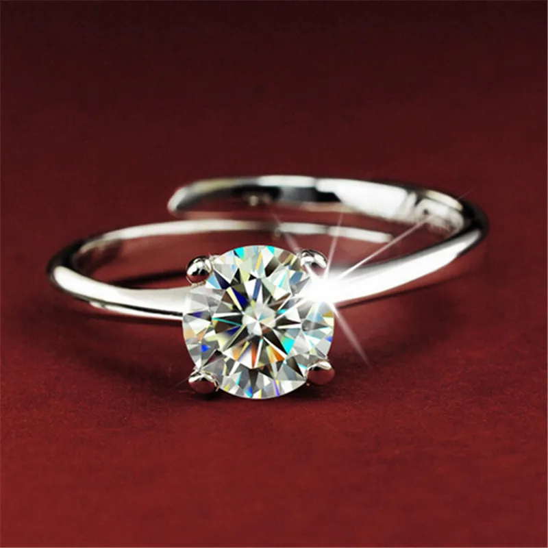 Модные обручальные кольца серебряного цвета с фианитом и кристаллами для женщин