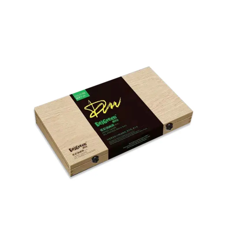 Деревянная Подарочная коробка DelGreen набор из 60 цветов масляная Пастельная