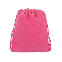 Pink Бархатный Подарочный мешочек 8x10 см кольца ожерелья серьги шнурок для украшений Упаковка Сумки Рождество/Свадьба Подарочная сумка черный/синий/красный - Цвет: Pink