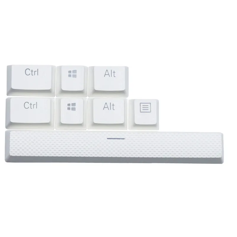 White PBT ключ колпачки для Corsair STRAFE K65 K70 K95 logitech G710+ Механическая игровая клавиатура, подсветка Doubleshot Cherry MX ключ колпачки - Цвет: White